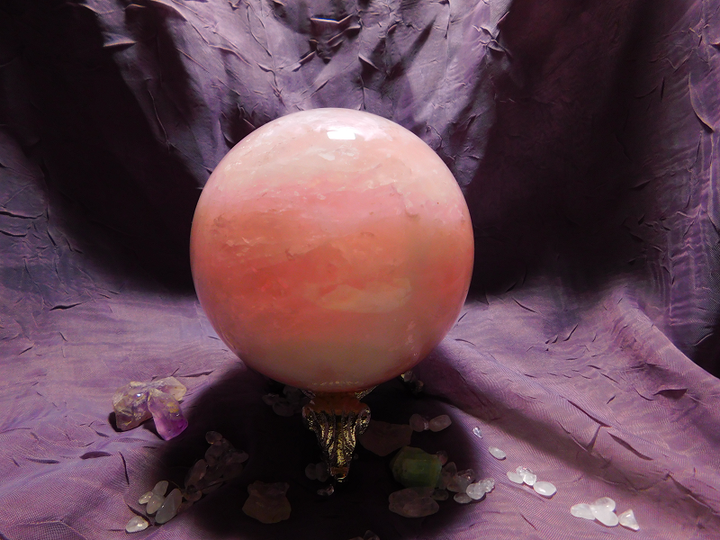 rose quartz sphere 70mm